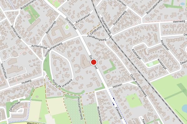 Brandweer-melding op Dorpsstraat, Lunteren op 6 juni, kaart-overzicht