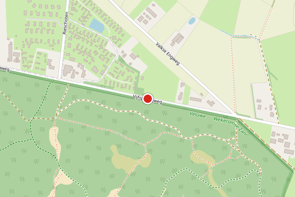 Brandweer-melding op Vijfsprongweg, Wekerom op 7 juni, kaart-overzicht