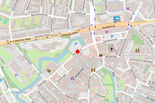 Brandweer-melding op Plantsoen, Wageningen op 11 juni, kaart-overzicht