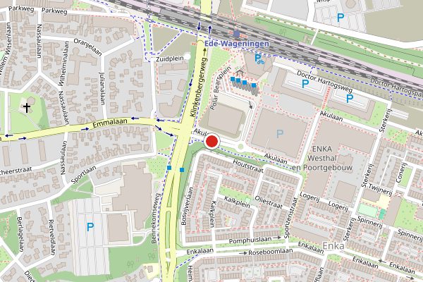 Brandweer-melding op Akulaan, Ede op 11 juni, kaart-overzicht