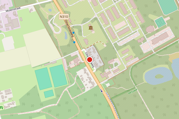 Brandweer-melding op Otterloseweg, Harskamp op 14 juni, kaart-overzicht