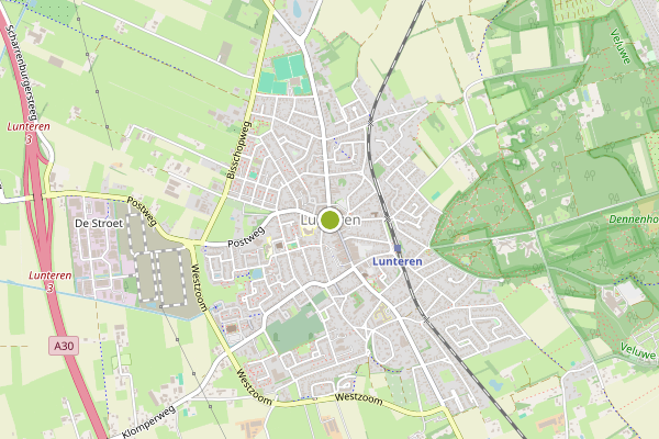 Ambulance-melding op Lunteren op 17 juni, kaart-overzicht