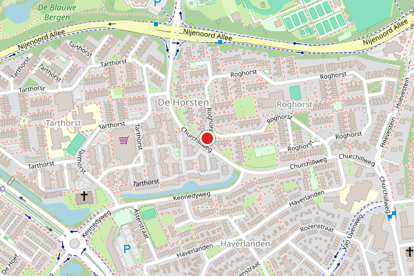 Brandweer-melding op Roghorst, Wageningen op 20 juni, kaart-overzicht