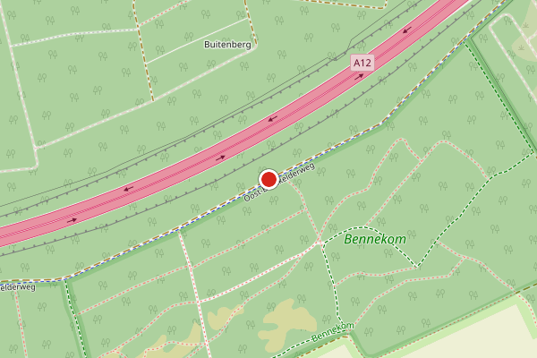 Brandweer-melding op West Breukelderweg, Bennekom op 21 juni, kaart-overzicht