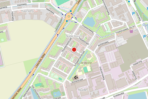 Brandweer-melding op Cort van der Lindenstraat, Wageningen op 24 juni, kaart-overzicht
