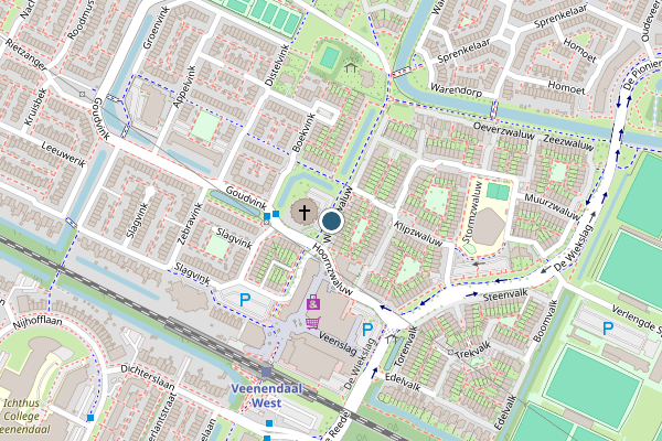 Politie-melding op Waterzwaluw, Veenendaal op 23 juni, kaart-overzicht