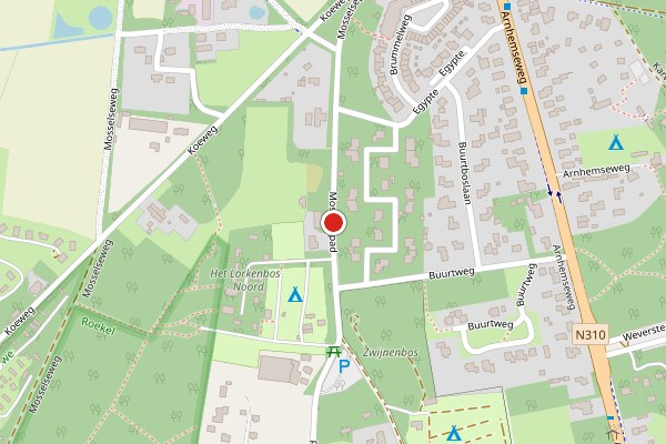 Brandweer-melding op Mosselsepad, Otterlo op 25 juni, kaart-overzicht