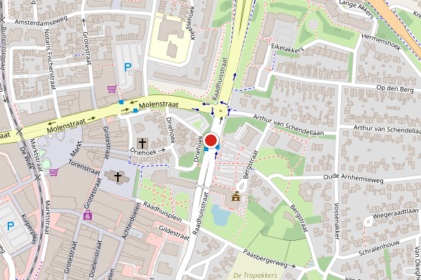 Brandweer-melding op Raadhuisstraat, Ede op 6 mei, kaart-overzicht