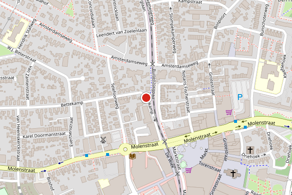 Brandweer-melding op Bettekamp, Ede op 6 mei, kaart-overzicht