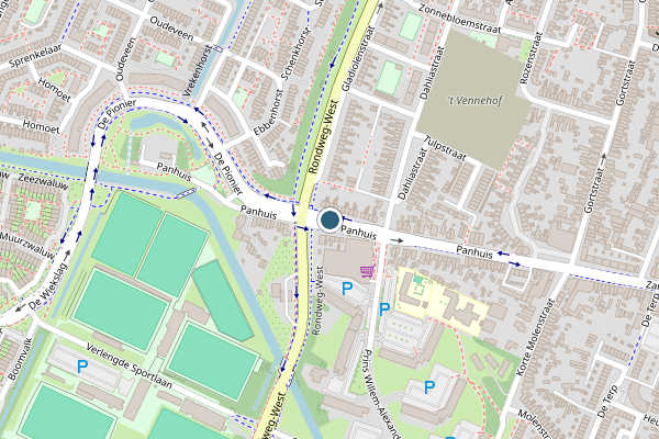 Politie-melding op Panhuis, Veenendaal op 26 juni, kaart-overzicht