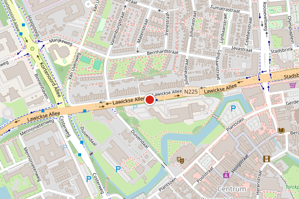Brandweer-melding op Nijenoord Allee, Wageningen op 6 mei, kaart-overzicht