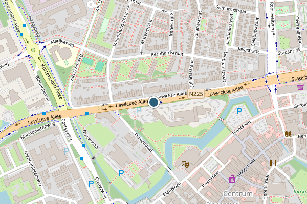 Politie-melding op Nijenoord Allee, Wageningen op 6 mei, kaart-overzicht
