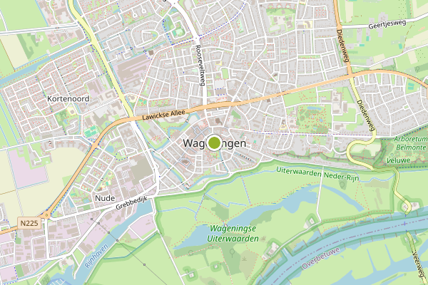 Ambulance-melding op Wageningen op 2 mei, kaart-overzicht