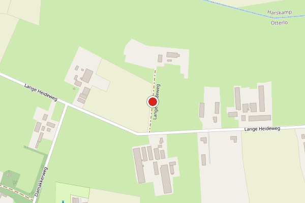 Brandweer-melding op Lange Heideweg, Otterlo op 25 april, kaart-overzicht